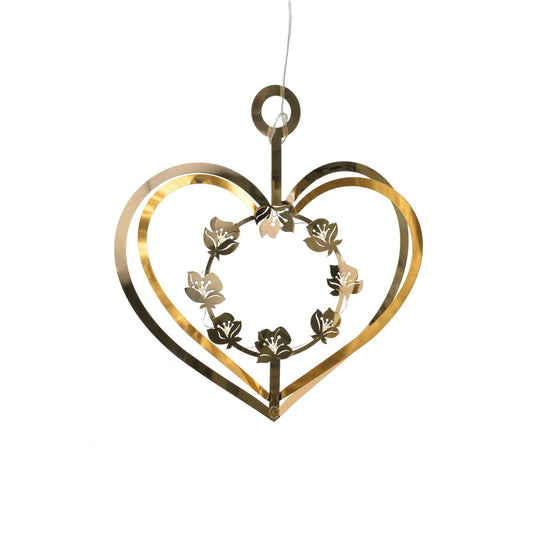 großes Weihnachtsherz Goldfarben, LED | Jette Frölich Design