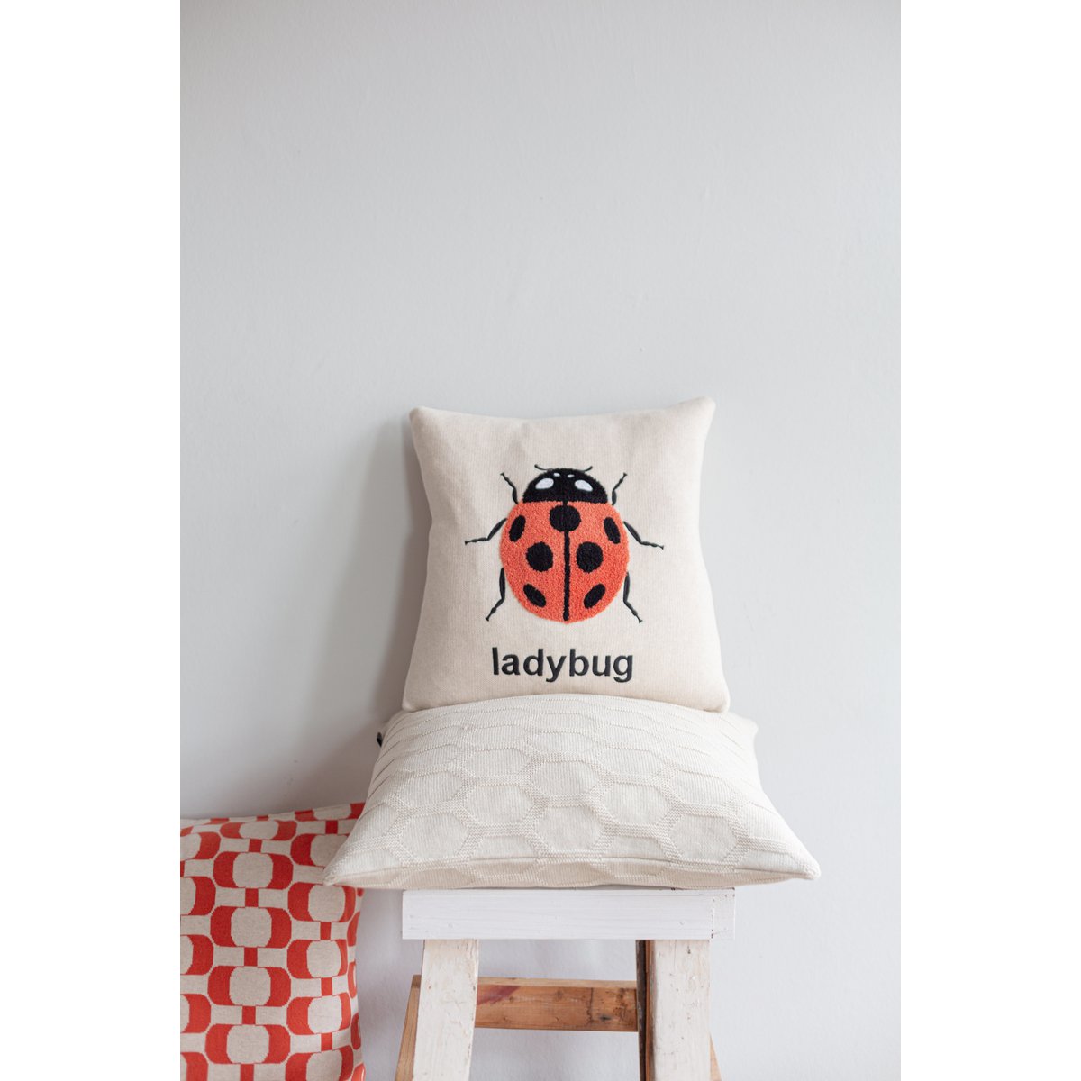 Kissen roter Maikäfer von Funky Doris| kombinierbar