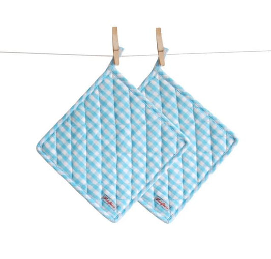 Topflappen Set von Funky Doris | Vichy Karo