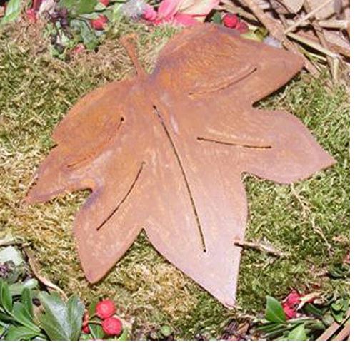 Ahornblatt Edelrost Deko | herbstlich rustikal