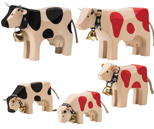 Schweizer Kühe | Lindenholz | Trauffer