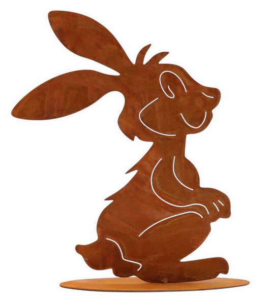 Großer lustiger Deko Hase | Edelrost