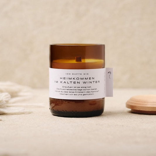 Kerze Duftkerze im Glas | Heimkommen im kalten Winter