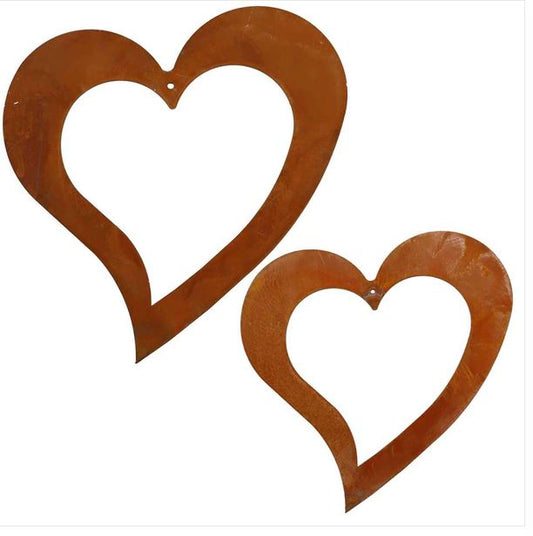 Dekoherzen Rost Set lieblich rustikal