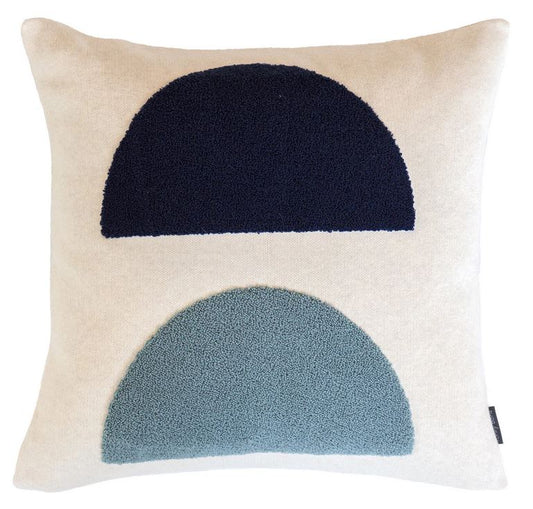 Kissen Halbkreise in Blau von Funky Doris | kombinierbar