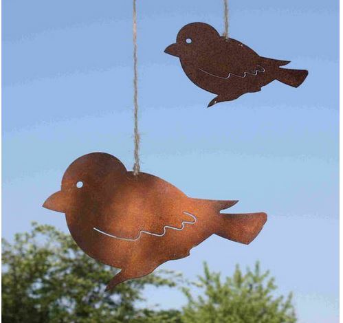 Deko Vogel zum Hängen | Edelrost