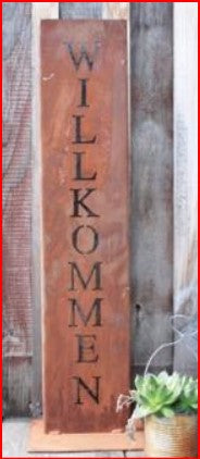 Willkommen Ständer | Edelrost