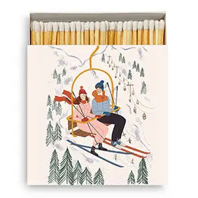 Servietten Zermatt Skifahrer