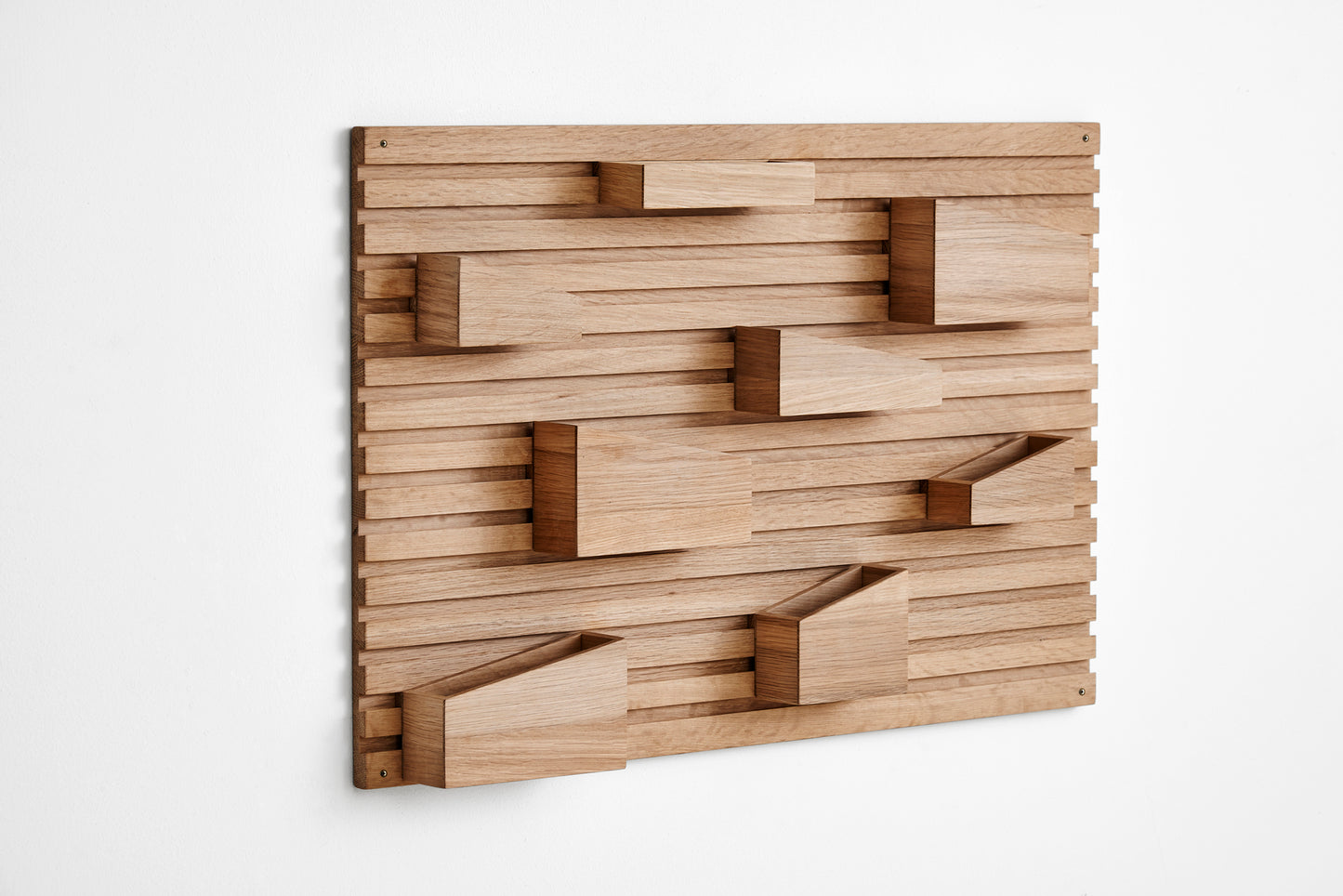 Holz-Organisationswand mit Boxen