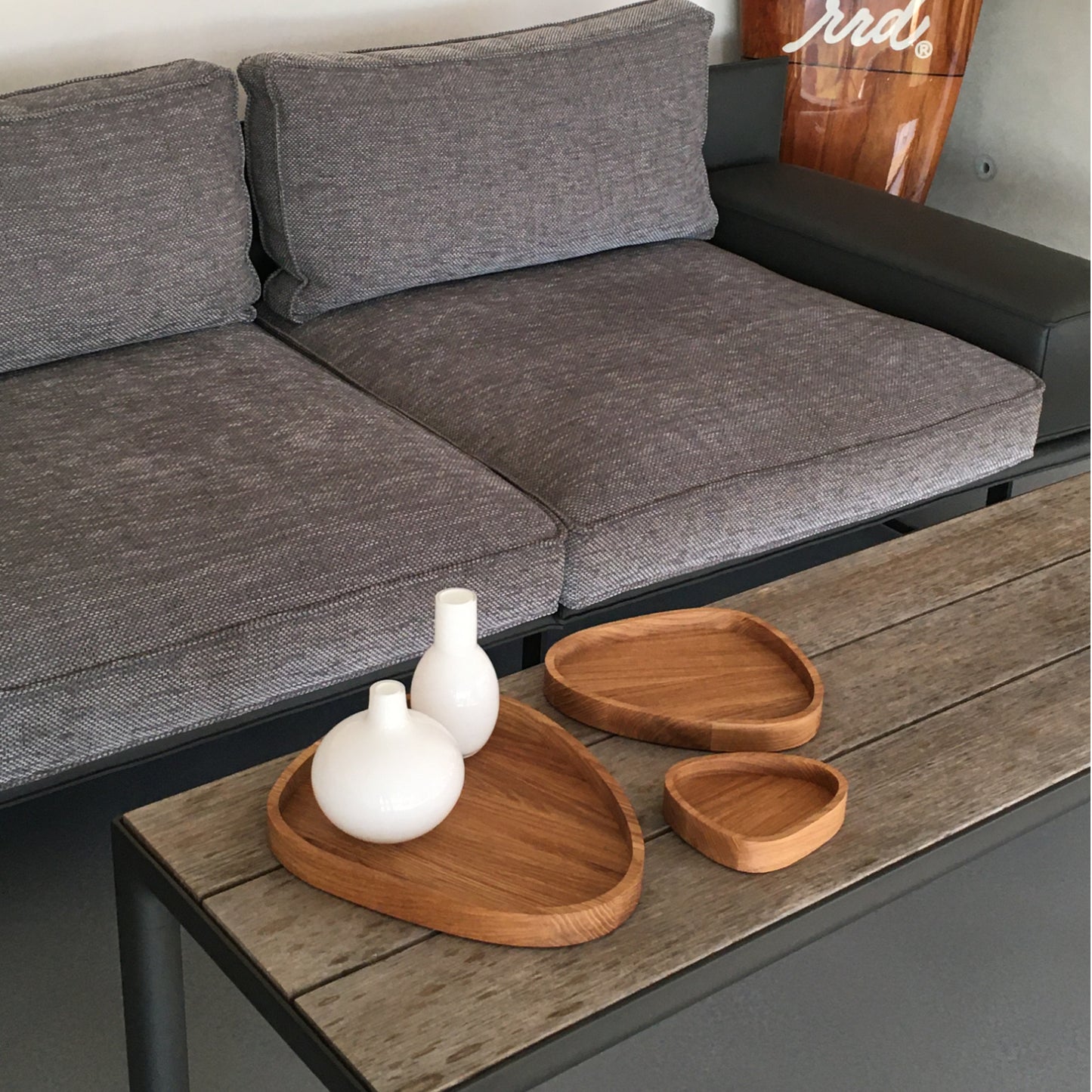 Holzschalen aus Eiche, 3er Set