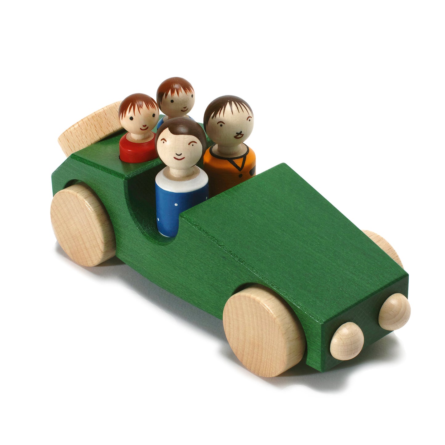 Holzauto "Familie Philipp" mit Figuren | Stiftung Weizenkorn