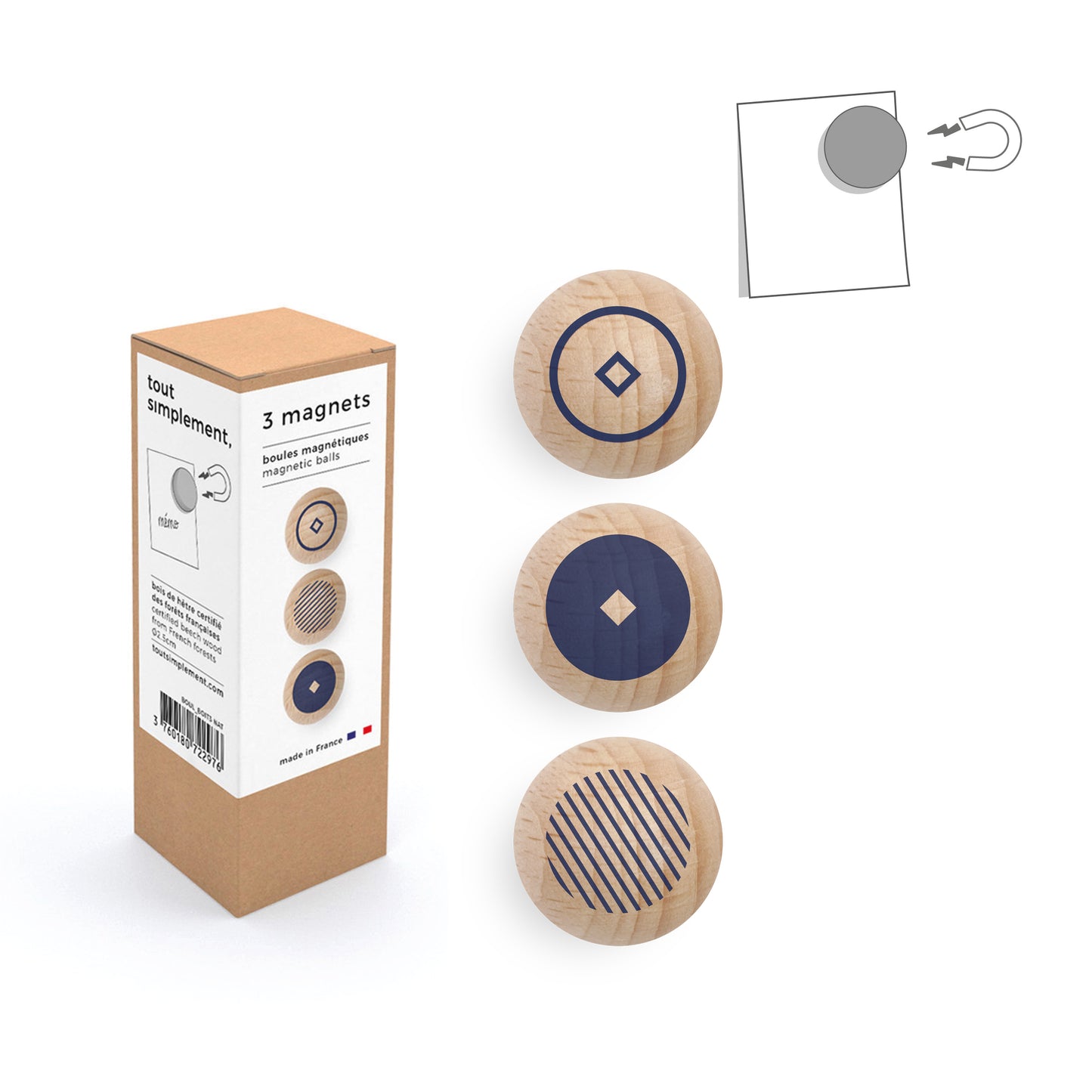 Magnethalter | Magnetkugel im 3er Set