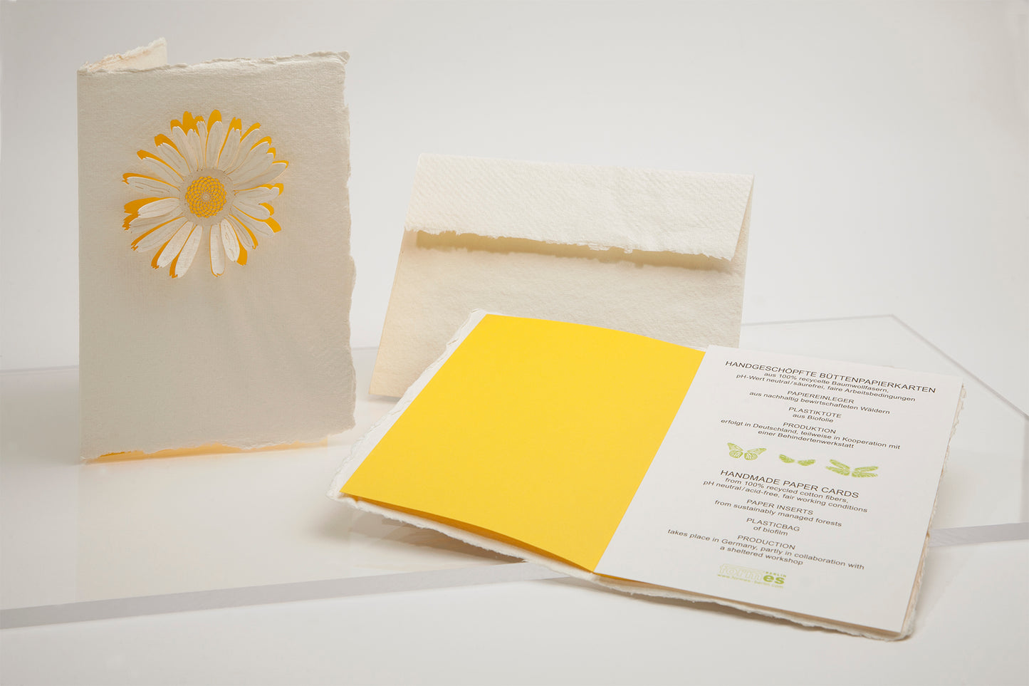 Grußkarte "Margerite" | Büttenpapier mit geschnittenem Motiv