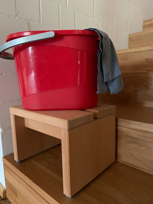 Holzschemel - Tritthocker aus Buchenholz