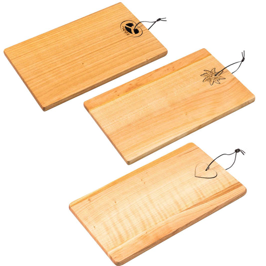 Vesperbrett aus Kirschbaum 2er Set | hübsche Motiven