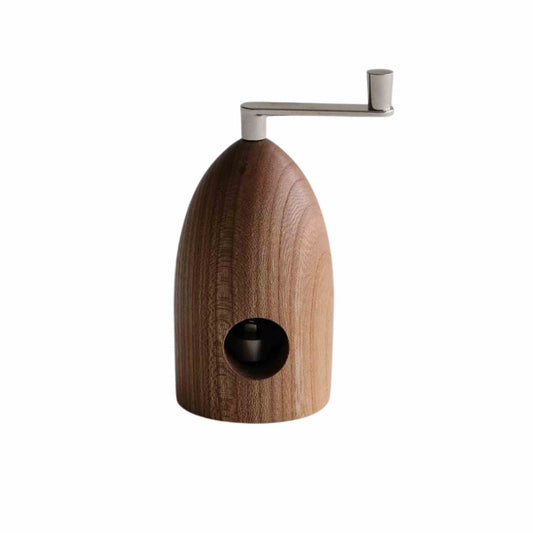 Holzmühle für Muskatnüsse - Muskatmühle aus Ulmenholz