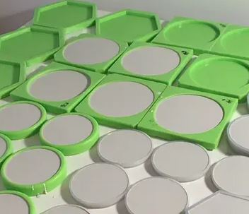 Untersetzer GOLDSTAUB 2er Set| Schmuckbeton