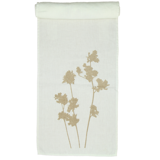 Tischläufer Leinen | florales Muster