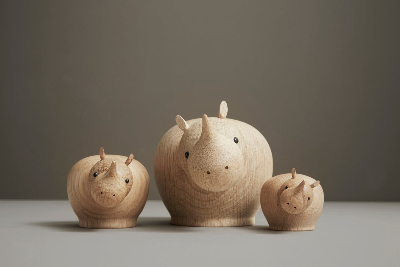 Holz-Nashorn RINA in drei Größen
