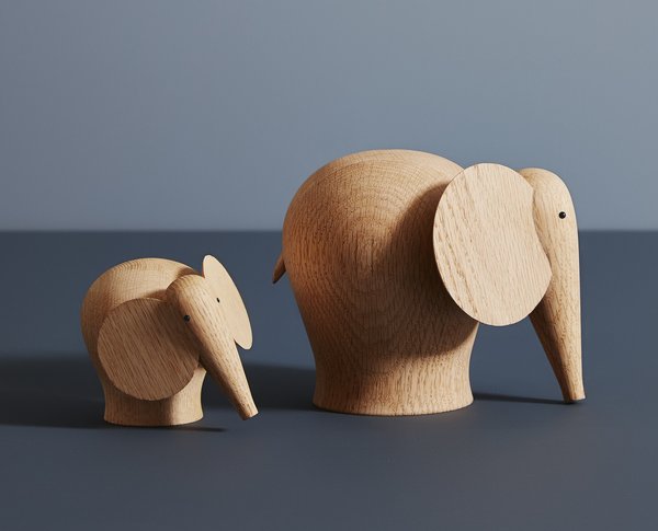 Holzelephant NUNU, drei Größen