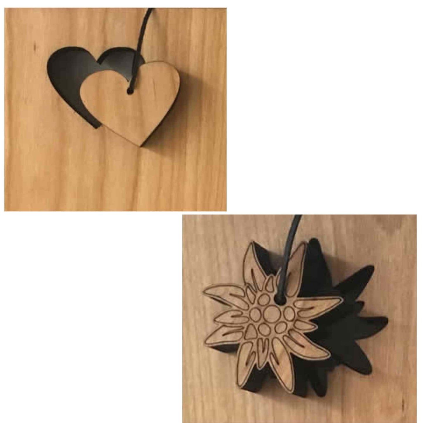 Vesperbrett aus Kirschbaum 2er Set | hübsche Motiven