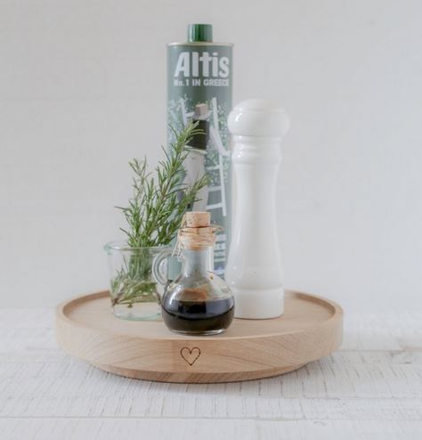 Holz-Drehteller aus Eiche