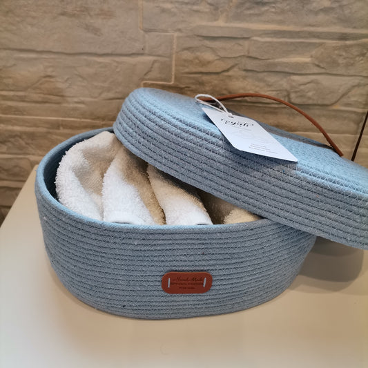 Aufbewahrungskorb mit Deckel | so schön recycelt