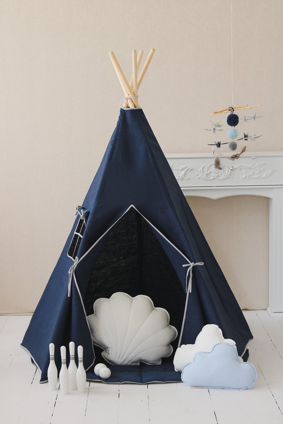 Kinderzelt Tipi Marine