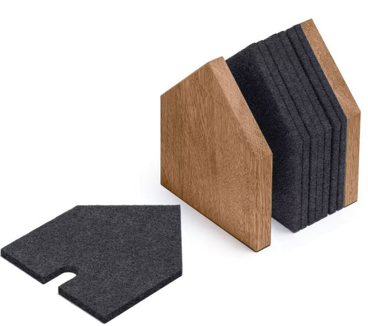 Untersetzer aus Filz in Eichenhaus | stylisch | ausgefallen