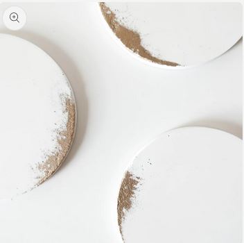 Untersetzer GOLDSTAUB 2er Set| Schmuckbeton