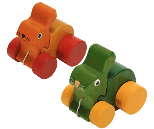 Holzhase "Benja" | ziehen und hoppeln