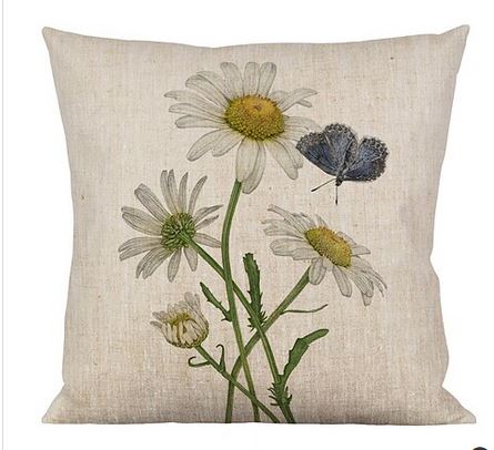 Kissenbezug Botanic | Blumen und Schmetterlinge aus Schweden