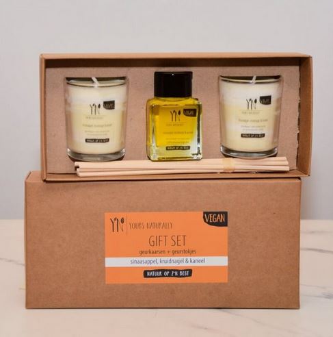 Kerze Geschenkset Kerzen und Raumduftstäbchen | 3 Duftvarianten