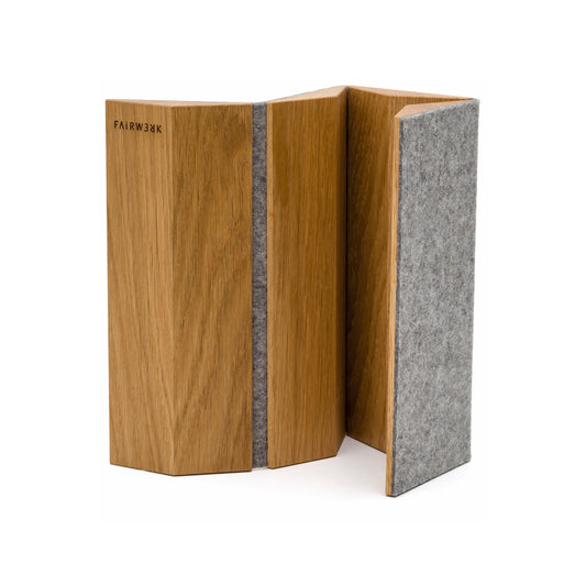 Flaschenhalter "Weinberg" aus Eichenholz | minimalistisches Weinregal