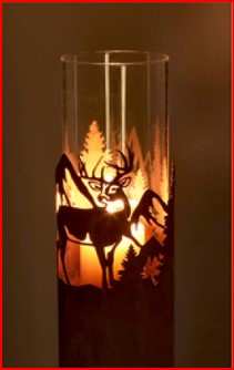 Bodenwindlicht 65 cm hoch | zwei Motive | Rost