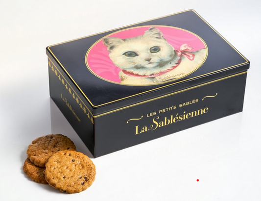 La Sablesienne franz.Butterkekse Dose mit Katzenmotiv, 200 gr