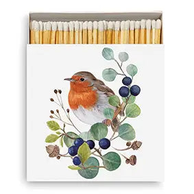 Servietten Weihnachtskranz mit Rotkehlchen