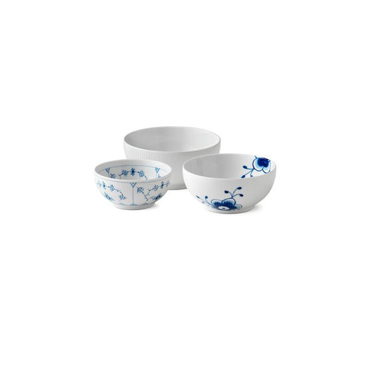 Bowls Set Royal Copenhagen | Blaue Handwerkskunst Musselmalet