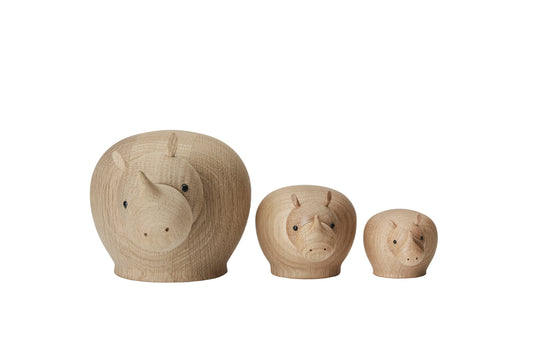 Holz-Nashorn RINA in drei Größen