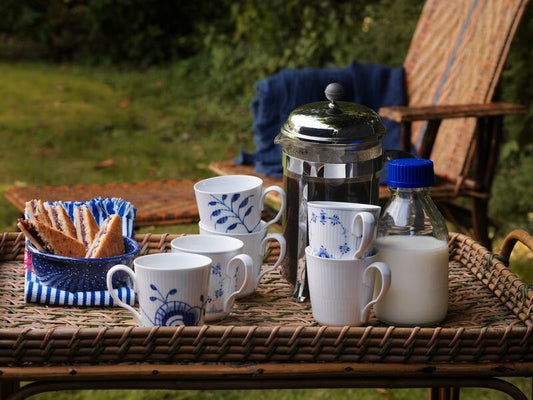 Kaffeebecher Set Royal Copenhagen | Blaue Handwerkskunst Muselmalet