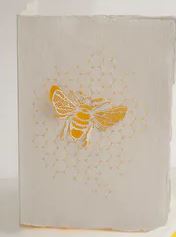 Grußkarte "Bienchen" | Büttenpapier mit geschnittenem Motiv