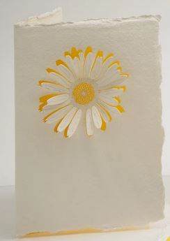 Grußkarte "Margerite" | Büttenpapier mit geschnittenem Motiv